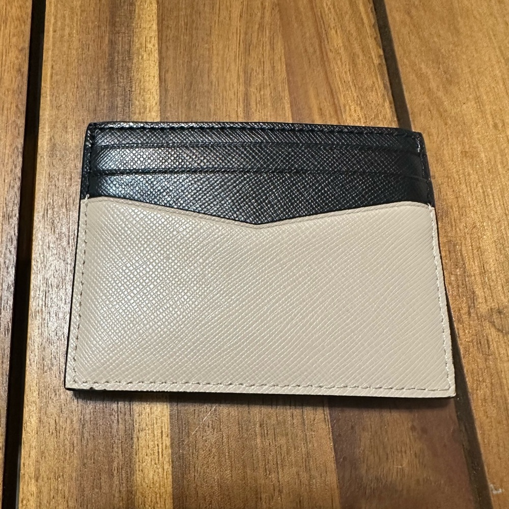 kate spade Black and Cream Leather Card Case - Picture 2 of 4